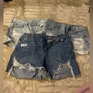 3 American Eagle Destroyed Denim Shorts - Women’s Size 10